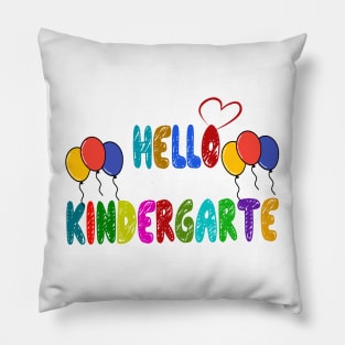 Hello Kindergarten Teacher T Shirt Ideas Back to School Balloon Student T-Shirt Pillow