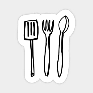 Retro Utensils Magnet