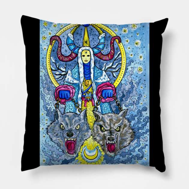 Winter Wizard. Magician series design. Pillow by Mystic Arts