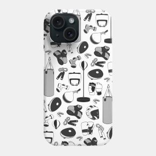 Martial Arts Pattern (black and white) Phone Case