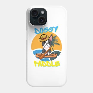 Cute French Bulldog doing the doggy paddle on a boat Phone Case