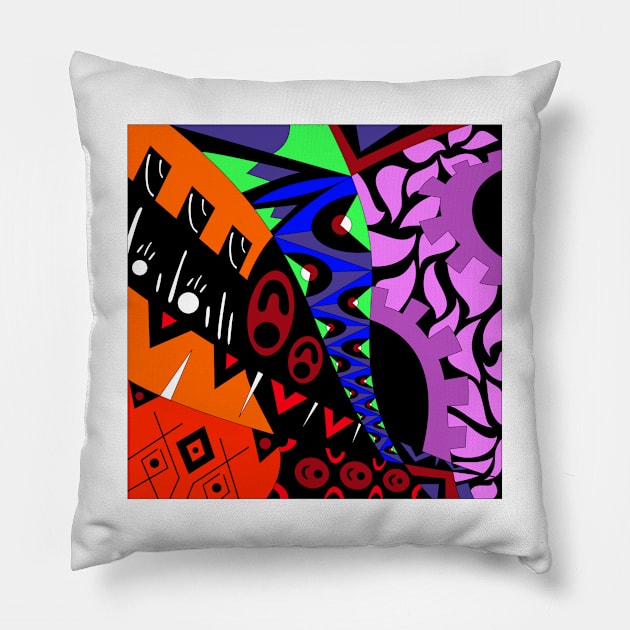 mexican paliacate ecopop gears of design Pillow by jorge_lebeau