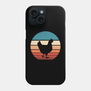 Chicken Retro Sunset Phone Case