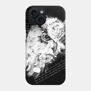 owl and poetry Phone Case