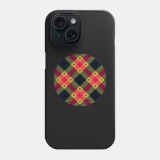 Spotty Red Tartan with Green and Black. Tartan can be fun! Phone Case