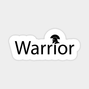 Warrior typographic logo design Magnet