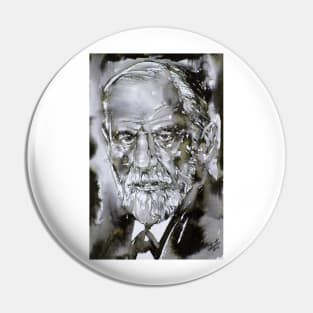 SIGMUND FREUD - watercolor portrait.3 Pin