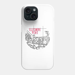 Ellesmere Port Map (Red & White) Phone Case