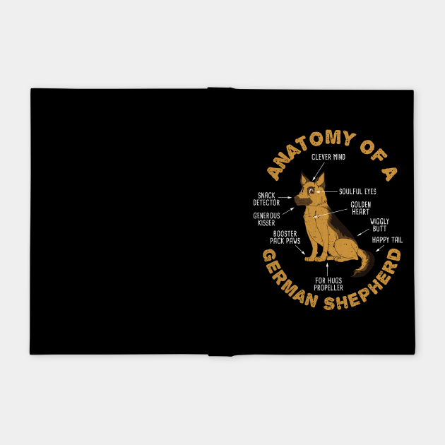 Anatomy Of A German Shepherd - Dogs - Notebook | TeePublic