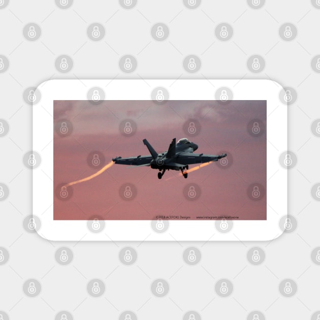 F/A-18 Hornet Dusk 4 Magnet by acefox1