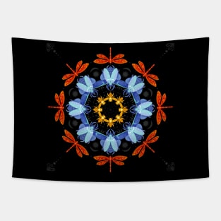 Mystical bugs mandala Tapestry