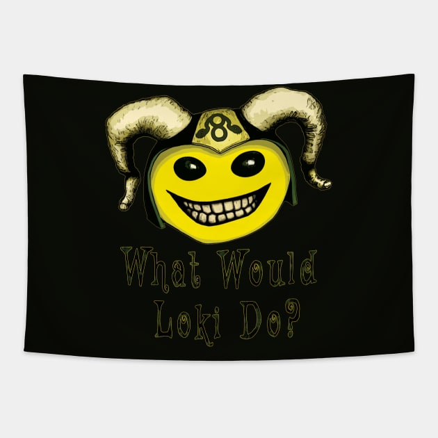 What Would Loki Do? Tapestry by ArtistUndone 