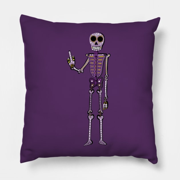 DNGAF Skeleton Pillow by Surly