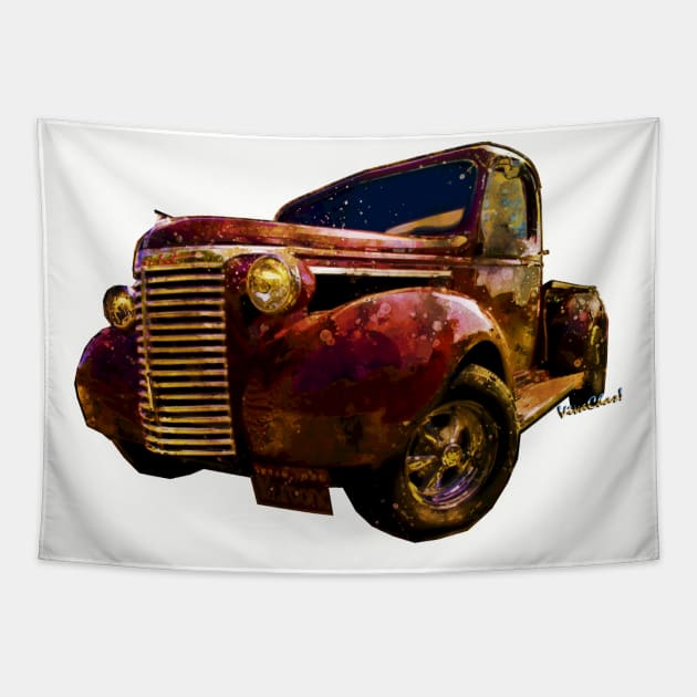 39 Chevy Pickup Maroon'd Tapestry by vivachas