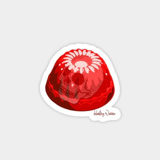 Red Jelly Skull Magnet
