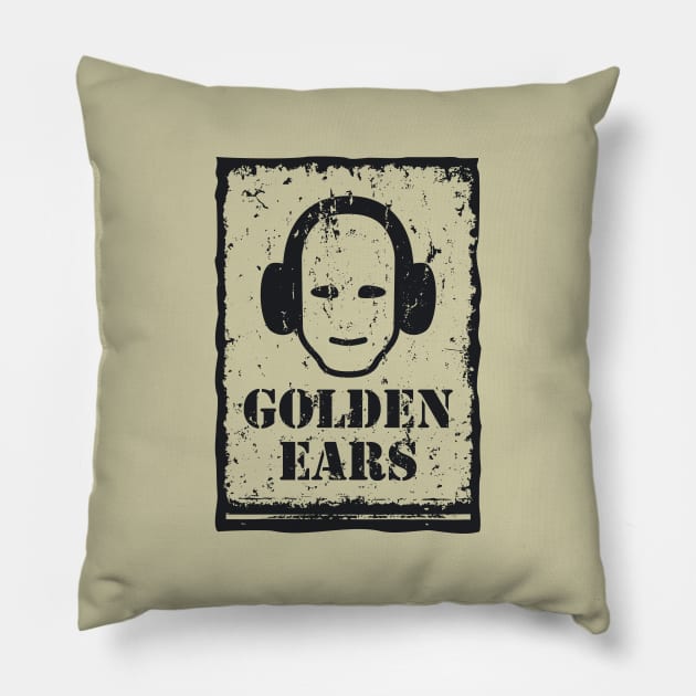Golden Ears Pillow by PEARSTOCK