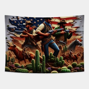 American Cowboys and Cowgirls #2 Tapestry