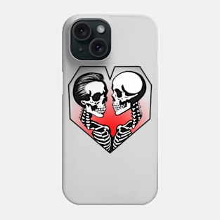 Skeletons in love Phone Case