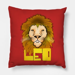 Front and Back Leo The Lion Pillow