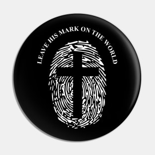 Jesus-christ-team jesus- religious - gift - cross fingerprint Pin