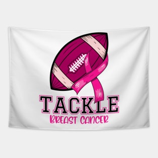 Tackle Breast Cancer Shirts Fighting American Football Women Tapestry