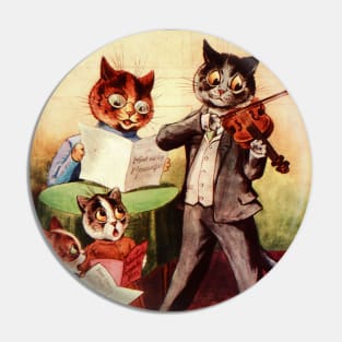 Musical Cat Family by Louis Wain Pin