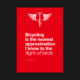 Bicycle Philosophy Design 004 - RED - Louis J. Helle Jr. T-Shirt