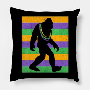 Bigfoot Mardi Gras Men Kids Pillow