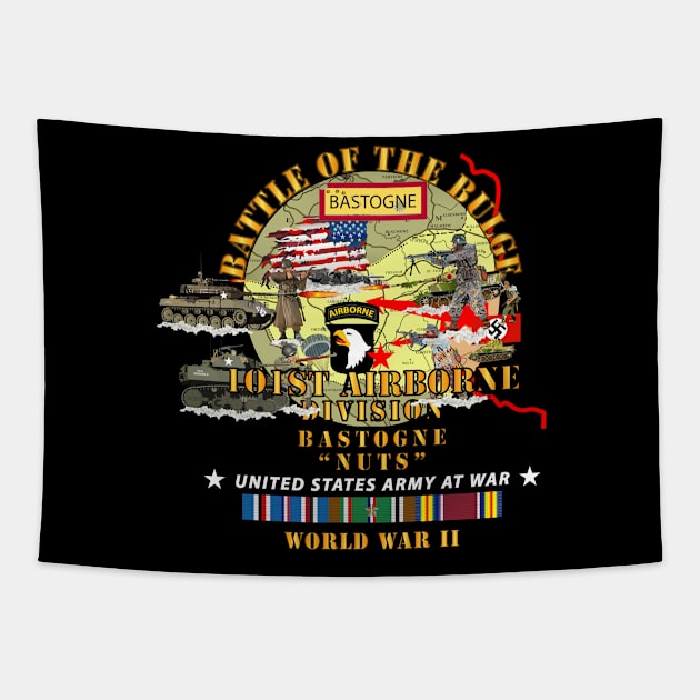 Battle of Bulge w Map w EUR SVC V1 Tapestry by twix123844