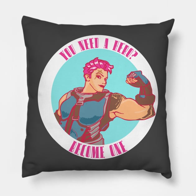 Be your own hero Pillow by kisasunrise