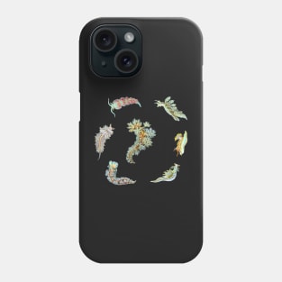 Nudibranch Set Ernst Haeckel Sea Foam Colors Phone Case