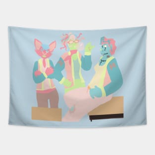 Pastel Monster Girl Gang Tapestry