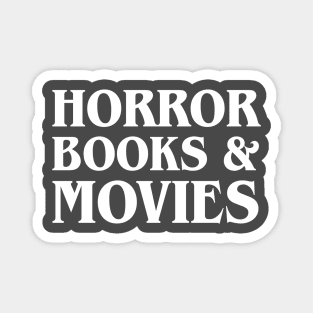 Horror Books & Movies (White) Magnet