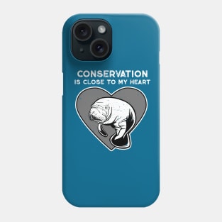 Manatee Conservation Heart Phone Case