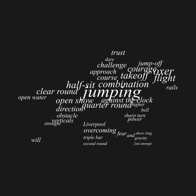 Equestrian Dictionary - Jumping (dark) by ThunderboltFire