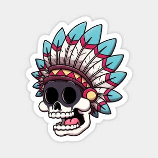 Native American Skull Magnet