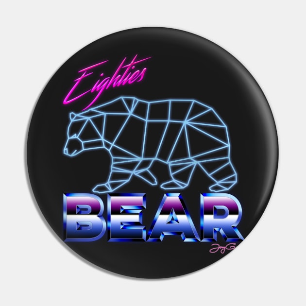 eighties bear Pin by JayGeeArt