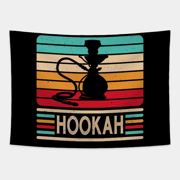 Hookah Vintage Retro Water Pipe Shisha Vape Tapestry by Foxxy Merch