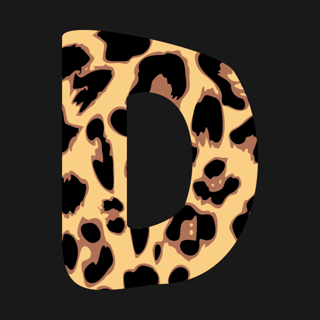 Letter D Initial Cheetah Monogram Sticker by Asilynn