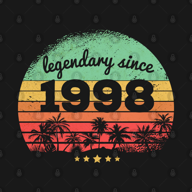 Discover 25 Years Old Legendary Since 1998 25th Birthday - 25th Birthday - T-Shirts