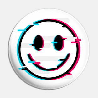 Glitch Smile Pin