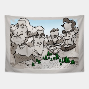 Rushmore Caricature Tapestry