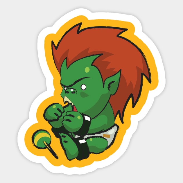 Blanka - Korean Street Fighter 2 Manga - Blanka - Sticker