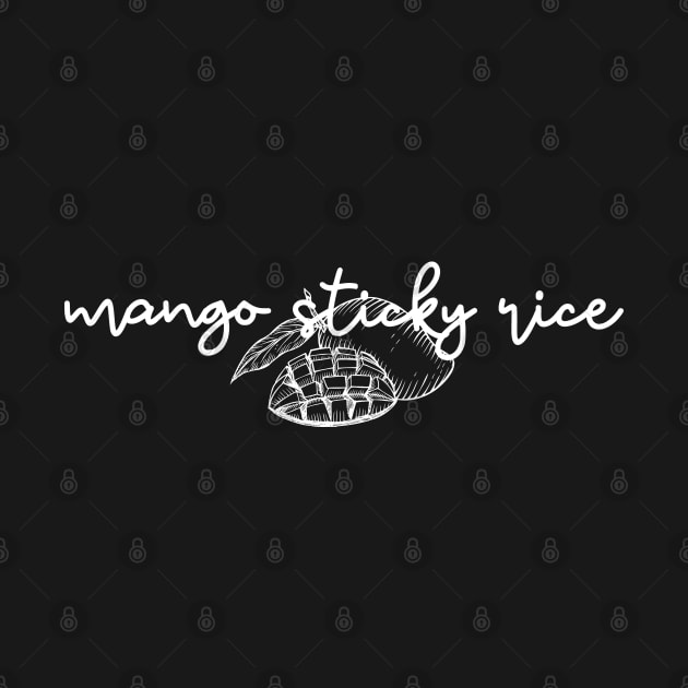 mango sticky rice - white - with sketch by habibitravels