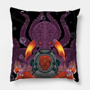 kraken illustration Pillow