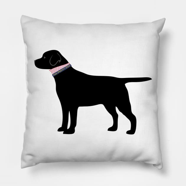 Preppy Dog Black Lab Pillow by EMR_Designs