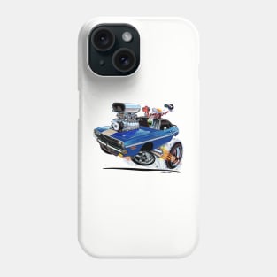 Vince Crain High Octane 1970 Challenger Blue White Phone Case