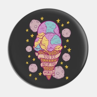 Out of This World Ice Cream Pin