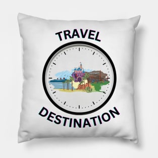 Travel to Hollywood Los Angeles Pillow