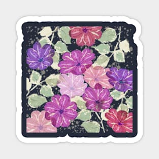 Translucent purple flowers Magnet